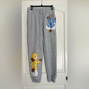 Care Bears Stitched Graphic Character Gray Sweatpants